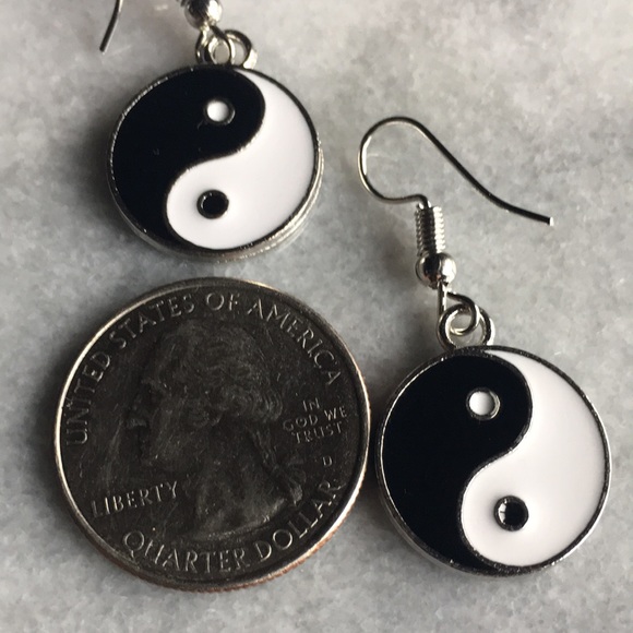 Yin & Yang Drop Earrings - Picture 7 of 12